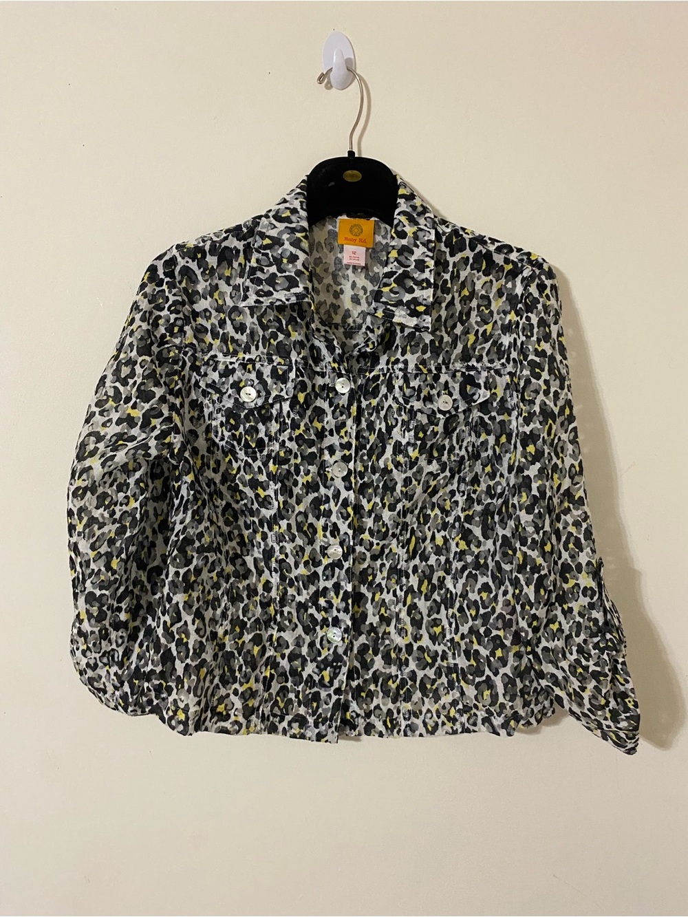 Ruby Rd. Leopard Print Button-Front Jacket Size 12 NWOT - Picture 2 of 8